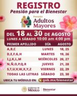 Hasta el 30 de agosto estará disponible el registro para la Pensión Adulto Mayor y Pensión Mujeres Bienestar
