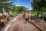 Juan de Dios Gámez supervisa obras del “Sendero Seguro” en el bulevar Agricultores