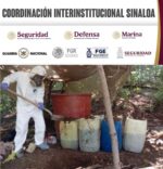 Grupo Interinstitucional asegura 17 áreas de concentración de químicos y 1 laboratorio clandestino para la elaboración de drogas en Culiacán, Cosalá y Elota