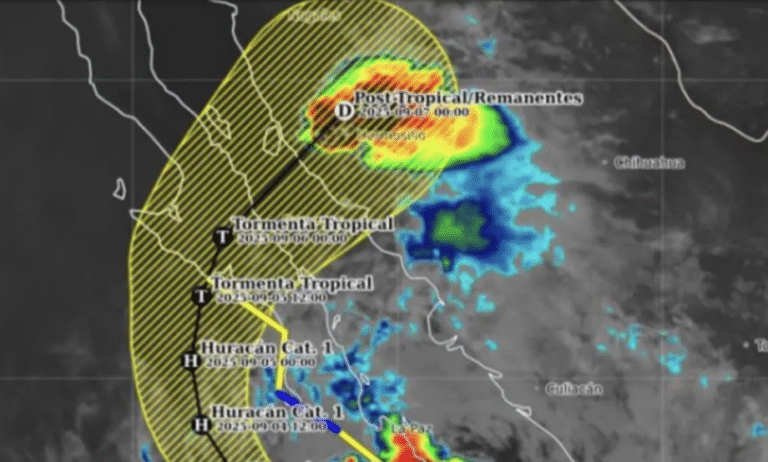Lorena ya es huracán categoría 1 en Pacífico mexicano