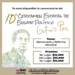 Instituto Estatal Electoral de Sinaloa convoca a participar en Concurso Estatal de Dibujo, Certamen Estatal de Cuento y Certamen Estatal de Ensayo Político Octavio Paz