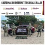 En Culiacán, el Grupo Interinstitucional asegura un vehículo con reporte de robo, cargadores, cartuchos y dosis de presunta droga