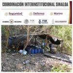 Grupo Interinstitucional asegura 7 áreas de concentración de químicos y 2 laboratorios clandestinos en Culiacán, Cosalá y San Ignacio