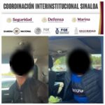Grupo Interinstitucional detiene en Navolato a dos civiles con armas cortas, cargadores, cartuchos y una motocicleta con reporte de robo