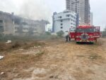 Cuerpos de seguridad y auxilio sofocan incendio en hotel abandonado