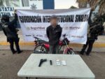 En Villa Juárez, Grupo Interinstitucional detiene a individuo armado, quien presuntamente acababa de asaltar una tienda de autoservicio