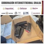 Durante el operativo interinstitucional para la búsqueda y localización de los mineros desaparecidos en Concordia, las autoridades aseguraron un vehículo, cargadores y cartuchos