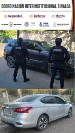 En dos hechos en Culiacán, como parte de las acciones contra el robo de vehículos, el Grupo Interinstitucional recupera dos unidades con reporte de robo