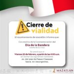Cierre vial por desfile del Día de la Bandera en el Malecón mañana viernes