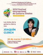 Con el concierto de Joaquín Clerch este viernes inicia el Festival Internacional de la Guitarra
