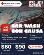 Lava tu auto y apoya: Cruz Roja Culiacán invita a su Car Wash con Causa