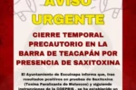 Alerta Sanitaria: Decretan cierre precautorio en la barra de Teacapán por presencia de toxina paralizante