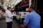 Realizan inspectores operativo de verificación de unidades de transporte urbano, para mejorar el servicio