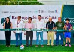 Inauguran dos nuevas canchas de fútbol 5 en Mocorito Inauguran dos nuevas canchas de fútbol 5 en Mocorito