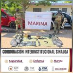 Secretaría de Marina realiza aseguramiento de presunta droga, armamento, vehículos y equipo táctico en Sinaloa Secretaría de Marina realiza aseguramiento de presunta droga, armamento, vehículos y equipo táctico en Sinaloa