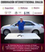 En distintos hechos en Culiacán, el Grupo Interinstitucional detiene a un civil con un arma con cargador y un sedán; también aseguraron otra unidad con cartuchos En distintos hechos en Culiacán, el Grupo Interinstitucional detiene a un civil con un arma con cargador y un sedán; también aseguraron otra unidad con cartuchos