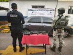 En coordinación interinstitucional, SSPyTM recupera vehículo con reporte de robo; asegura armas y cartuchos En coordinación interinstitucional, SSPyTM recupera vehículo con reporte de robo; asegura armas y cartuchos