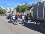 Cierran carril de la avenida Emilio Barragán por hundimiento de la cinta asfáltica Cierran carril de la avenida Emilio Barragán por hundimiento de la cinta asfáltica